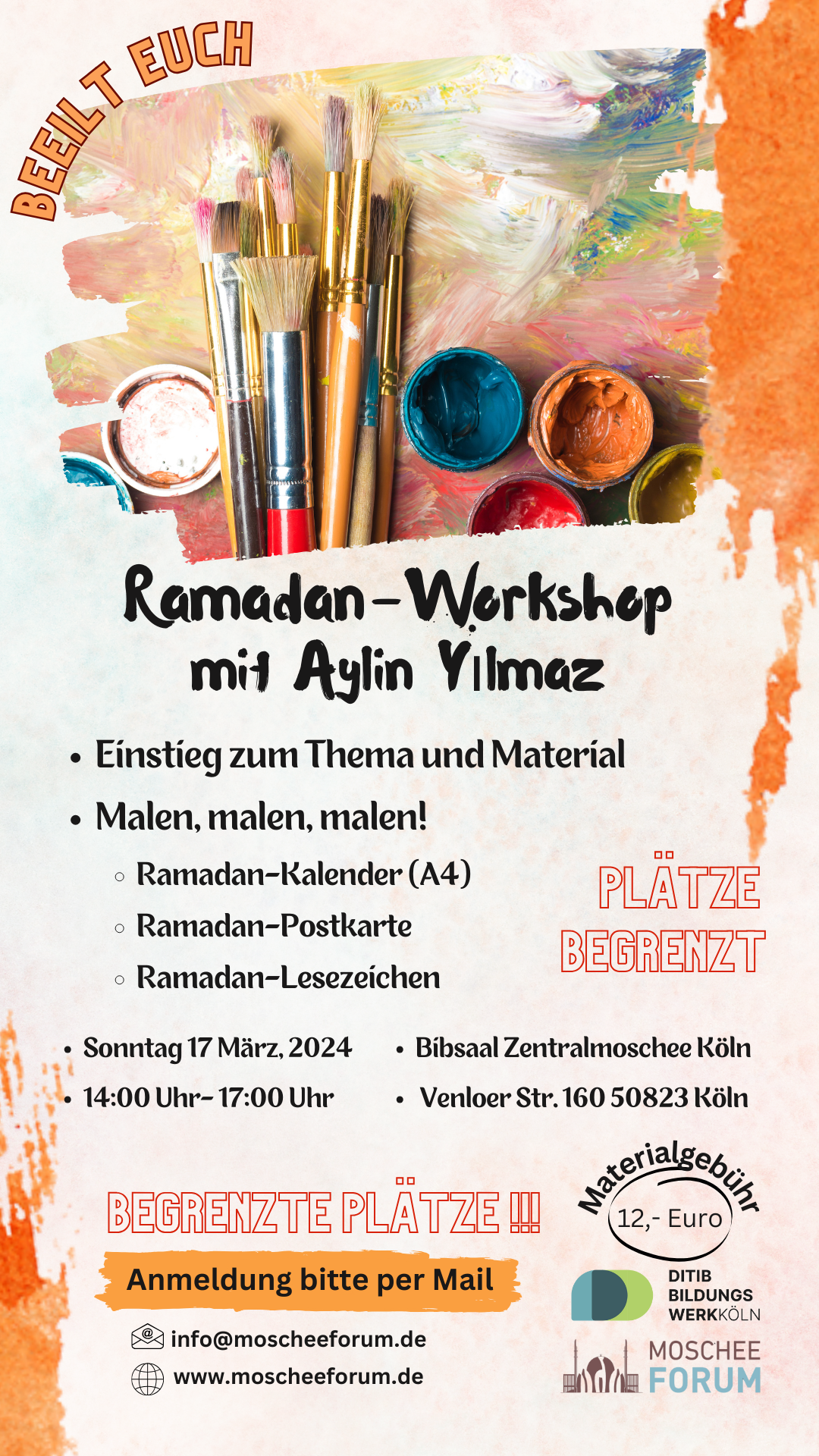 Ramadan-Workshop (Aquarellmalen) mit Aylin Yılmaz